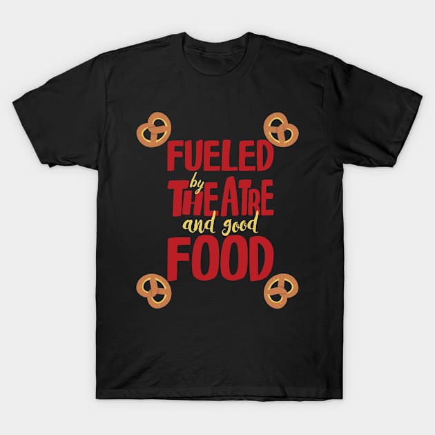 Theater Musical Broadway Eating T-Shirt by Whiteblackfish 